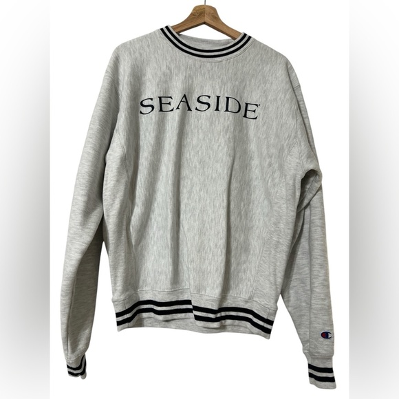 Vintage Champion Reverse Weave Seaside Gray Crewneck Sweater Size M - Picture 1 of 10